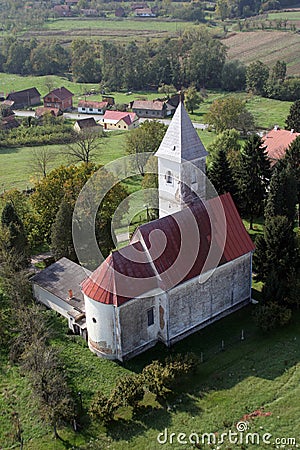 Church of St. George and the Immaculate Heart of Mary in Kaniska Iva, Croatia Stock Photo