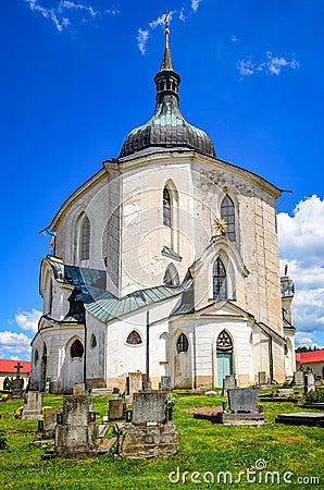 Church of St. John Nepomuk, Czech republic Stock Photo