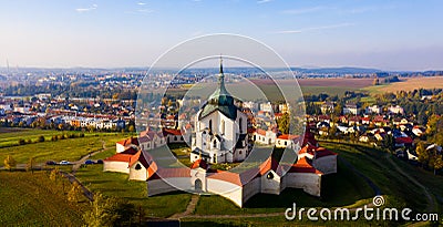 Church of St. John of Nepomuk. Zdar nad Sazavou. Czech republic Stock Photo