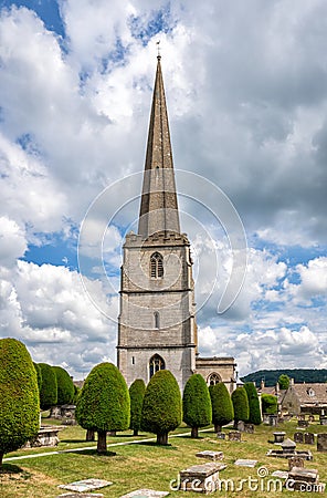 The Church of St Mary in the Cotswold town of Painswick, England, United Kingdom. Stock Photo