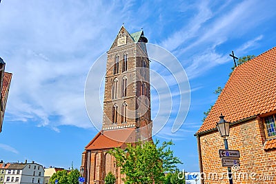 Church of St. Mary, Wismar, Germany Editorial Stock Photo