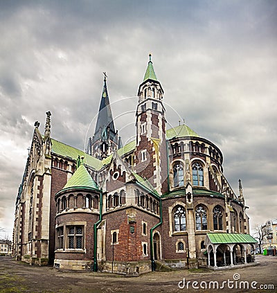 Church of st. Olga and Elizabeth in Lviv Ukraine Stock Photo