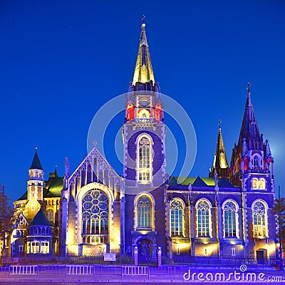 Church of St. Olha and Elizabeth in Lviv Stock Photo