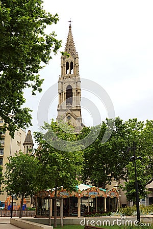 Church of St. Perpetua and St. Felicity, Nimes, France Stock Photo