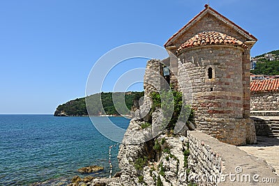 Church of St. Sabba the Sanctified.Budva. Montenegro Stock Photo