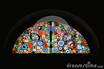 Church Stained Glass Window Stock Photo