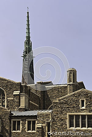 Church and Steeple Stock Photo