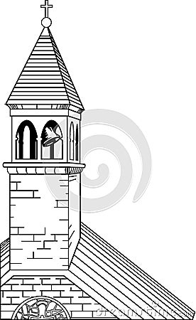 Church Steeple Illustration Vector Illustration