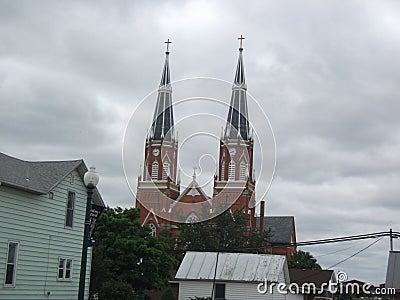 Church steeples Stock Photo