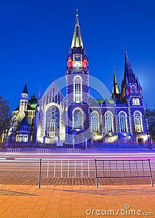 Church of Sts. Elizabeth and Olha in Lviv Stock Photo
