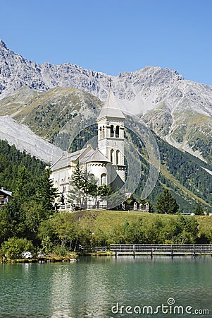 Church in Sulden Stock Photo