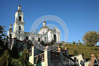 Church temple on hill Stock Photo