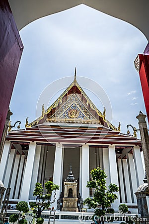 Church of Temple, Suthat Temple, Thep Wararam Ratchaworawihan Stock Photo