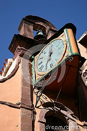 Church tower with clock Stock Photo