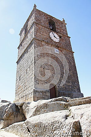 Church tower, Monsanto - the most Portuguese village of Portugal Stock Photo