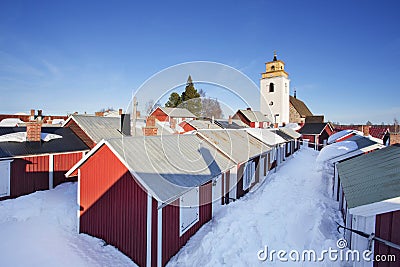Church Town - Gammelstads Kyrkstad Editorial Stock Photo