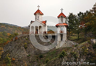 Church of the Transfiguration in Prolom Banja. Serbia Stock Photo