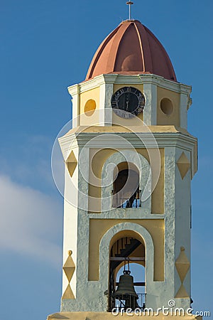 Trinidad, Cuba, January 3, 2017: church view, typical picture from Trinidad. one of the most important touristic places Editorial Stock Photo