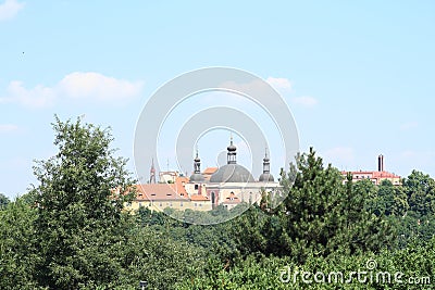Church of the Virgin Mary and St. Charles the Great at Karlov Stock Photo