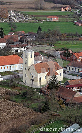 Church of the Visitation of the Virgin Mary in Cirkvena, Croatia Editorial Stock Photo