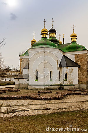 The church where he is buried Kyiv Prince Yuri Dolgoruky. Yuri Dolgoruky founder of Moscow. Kyiv. Stock Photo