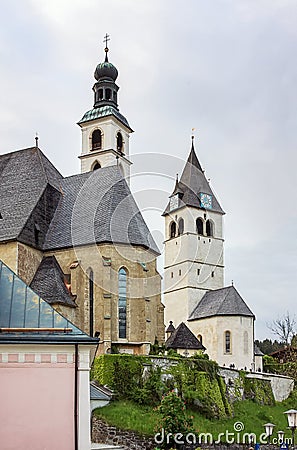 Churches in Kitzbuhel Stock Photo