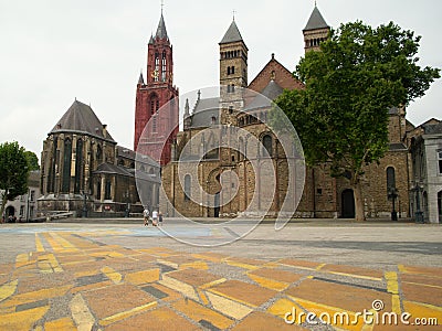 Churches of Sint-Servantus and Sint-Janskerk Editorial Stock Photo