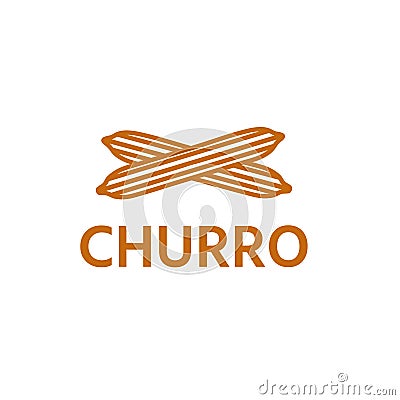 Churro Latin American snack vector design template Vector Illustration