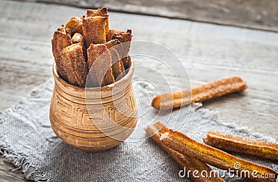 Churros - famous Spanish dessert Stock Photo