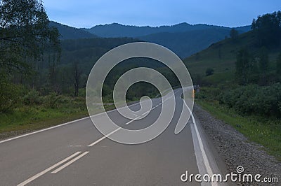 Chuysky tract, the road of Mountain Altai. Stock Photo