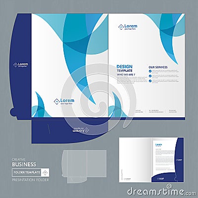 Corporate Business Presentation Promotion Folder Template Vector Illustration