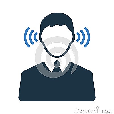 Cia spy, listener icon. Simple editable vector illustration Vector Illustration