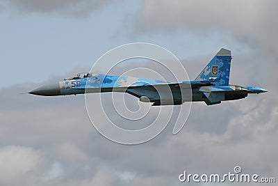 Ukrainian Air Force Aircraft SU-27 Editorial Stock Photo