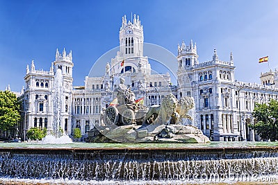 Cibeles fountain in Madrid, Spain Stock Photo