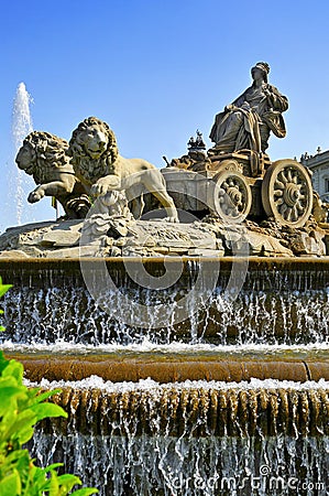 Cibeles Fountain in Madrid, Spain Stock Photo