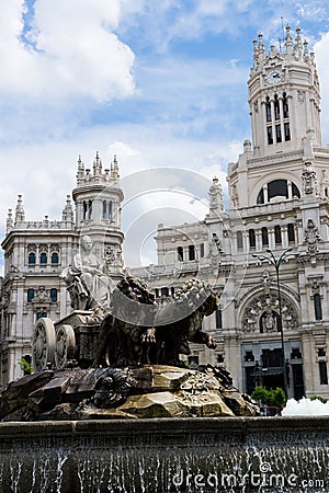 Cibeles statue in Madrid Stock Photo