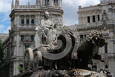 Cibeles statue in Madrid Stock Photo