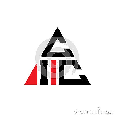 CIC triangle letter logo design with triangle shape. CIC triangle logo design monogram. CIC triangle vector logo template with red Vector Illustration