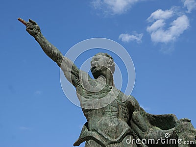 Cicerone half-length statue Stock Photo