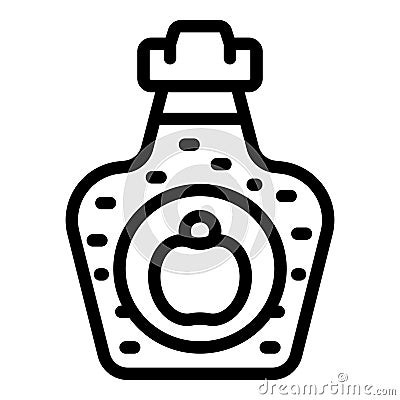 Cider container icon outline vector. Fruity bottle drink Stock Photo