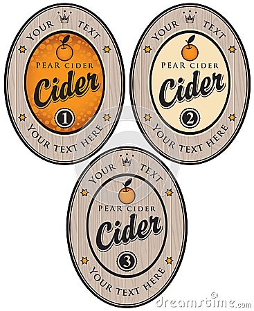 Cider label Vector Illustration