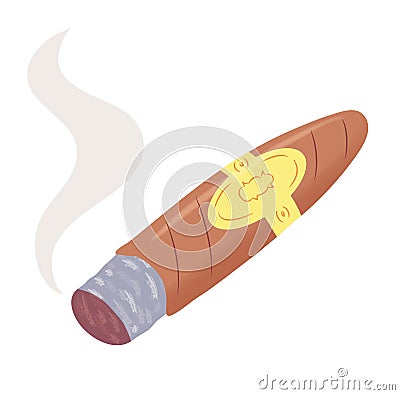 A cigar cartoon Cartoon Illustration