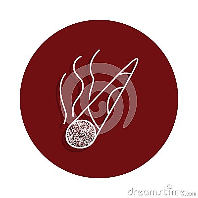 cigar icon in glyph badge style. One of bad habbits collection icon can be used for UI/UX Stock Photo