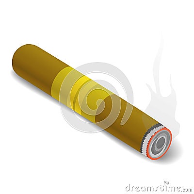 Cigar icon, isometric 3d style Vector Illustration