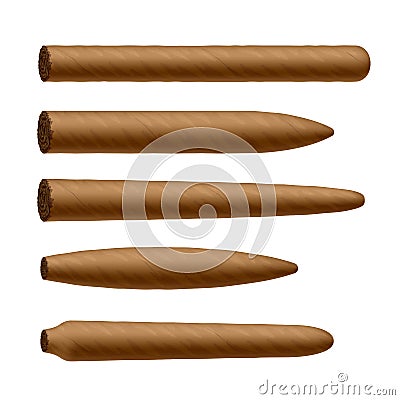 Cigar shapes Vector Illustration