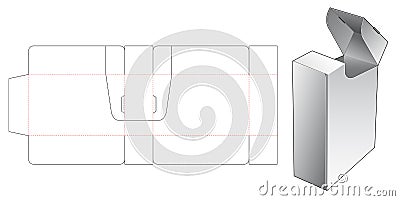 Cigaratte box die cut template Vector Illustration