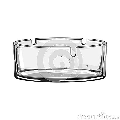 cigarette ashtray cartoon vector illustration Vector Illustration