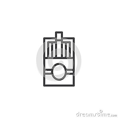 Cigarette box outline icon Vector Illustration