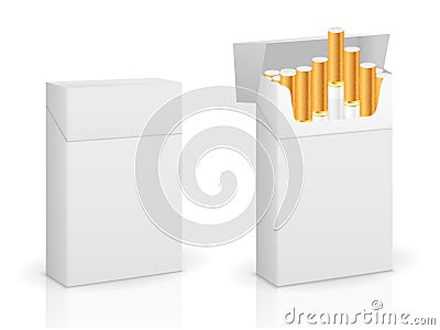 Cigarette box set Vector Illustration