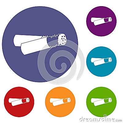 Cigarette icons set Vector Illustration